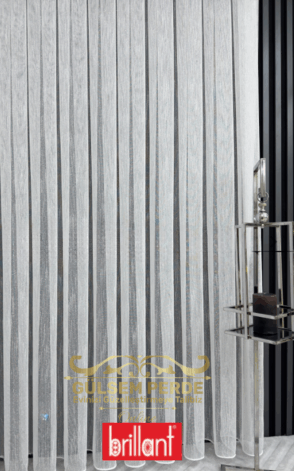 HAZIR DİKİLİ BİREBİR ŞANTUK EN 306 CM BOY  2,40 CM  TÜL PERDE 1/3 PİLE