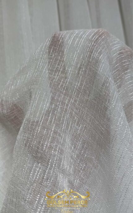 TAÇ FLAŞ FOLDET KETEN TÜL EKRU RENK